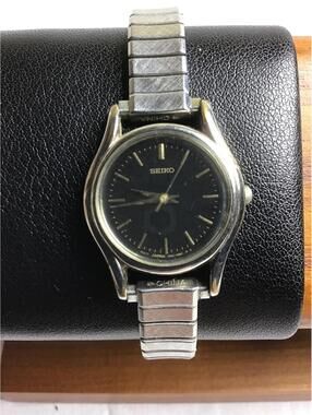 Seiko Classic Black Dial Stainless Steel Watch V401-4661 R2